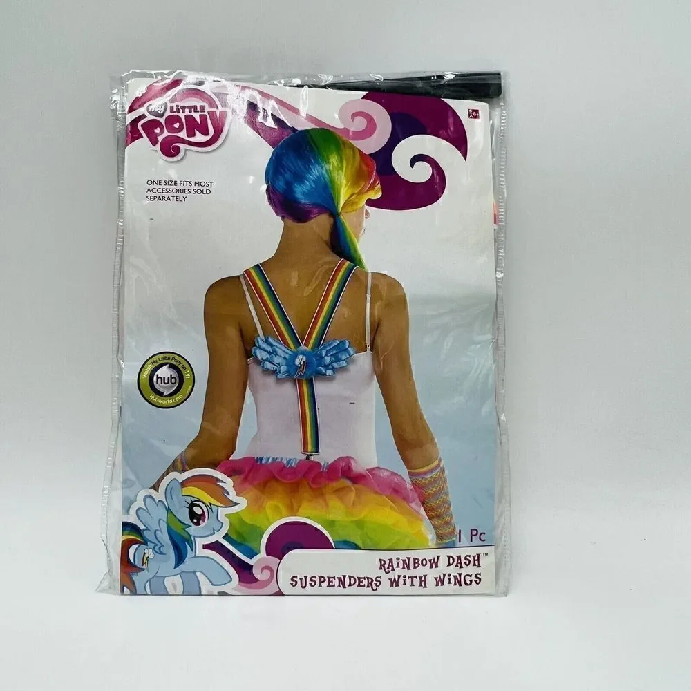 My Little Pony Rainbow Dash Suspenders w/ Wings Cosplay Halloween Costume New